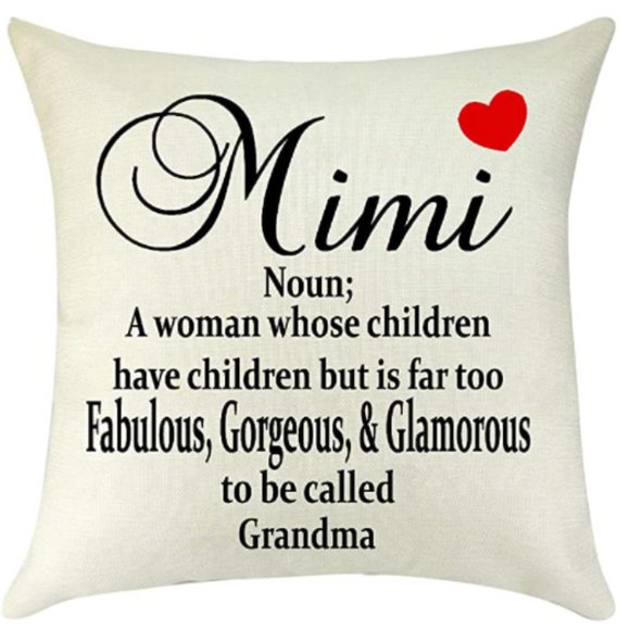 (Only Cover) Grandma Gifts Mimi Pillowcase 18x18 Home Decor Mimi Furniture Decor - Picture 6 of 7